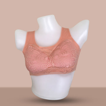 Pink Butterfly wireless comfort and support bra