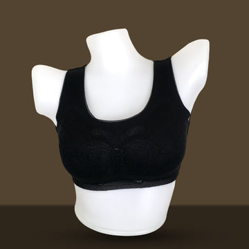 Black Butterfly wireless comfort and support bra