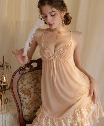 Light Peach Lace Nightgown