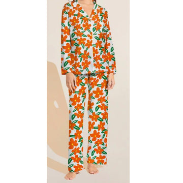 Abstract Geometric Print Pajama Set