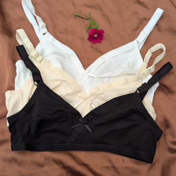 High Quality Pure Cotton Basic Color Bra